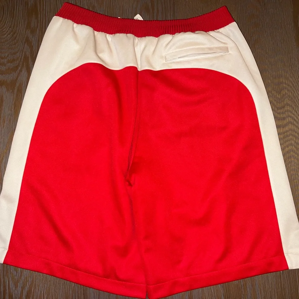 Gucci Red and White Athletic Shorts
